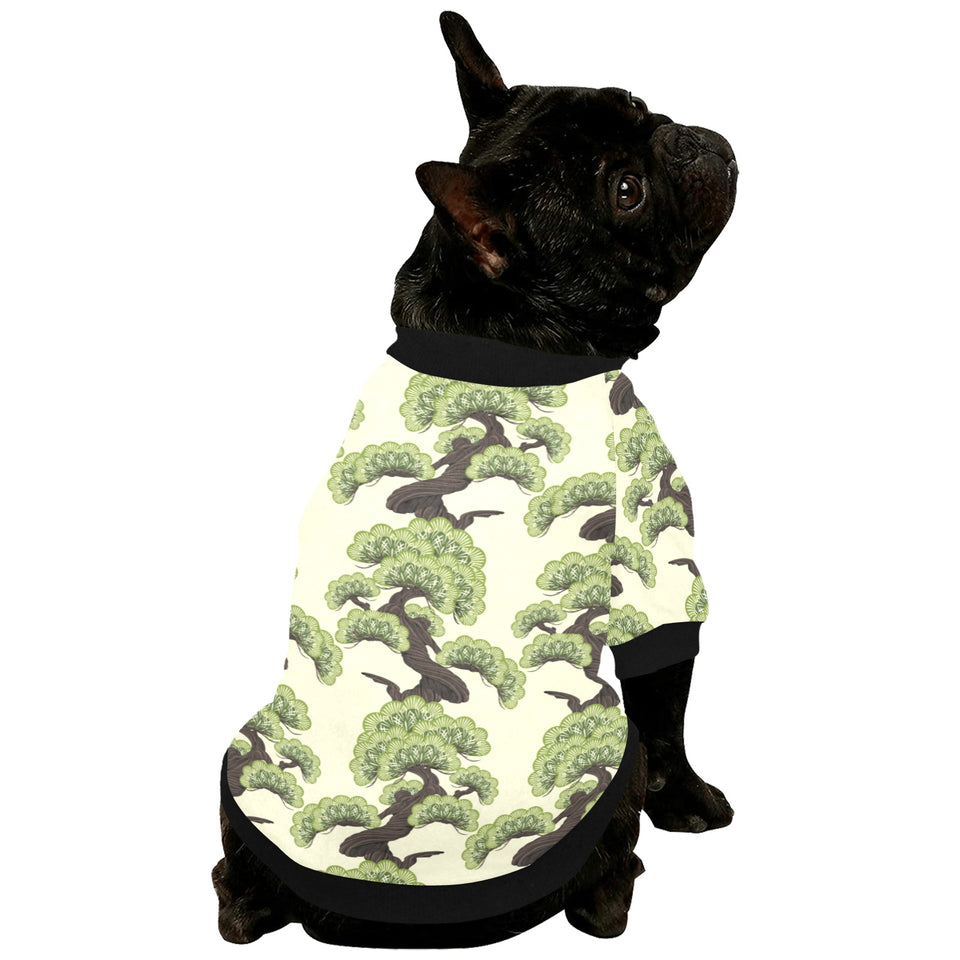 Bonsai pattern All Over Print Pet Dog Round Neck Fuzzy Shirt