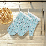 Seagull Pattern Print Design 01 Heat Resistant Oven Mitts