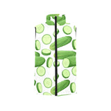 cucumber whole slices pattern Women's Padded Vest