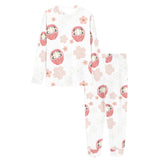 Daruma japanese wooden doll cherry blossom flower Women's All Over Print Pajama Set