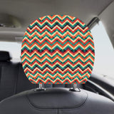 zigzag chevron colorful pattern Car Headrest Cover