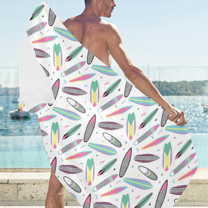 Surfboard Pattern Print Design 04 Beach Towel