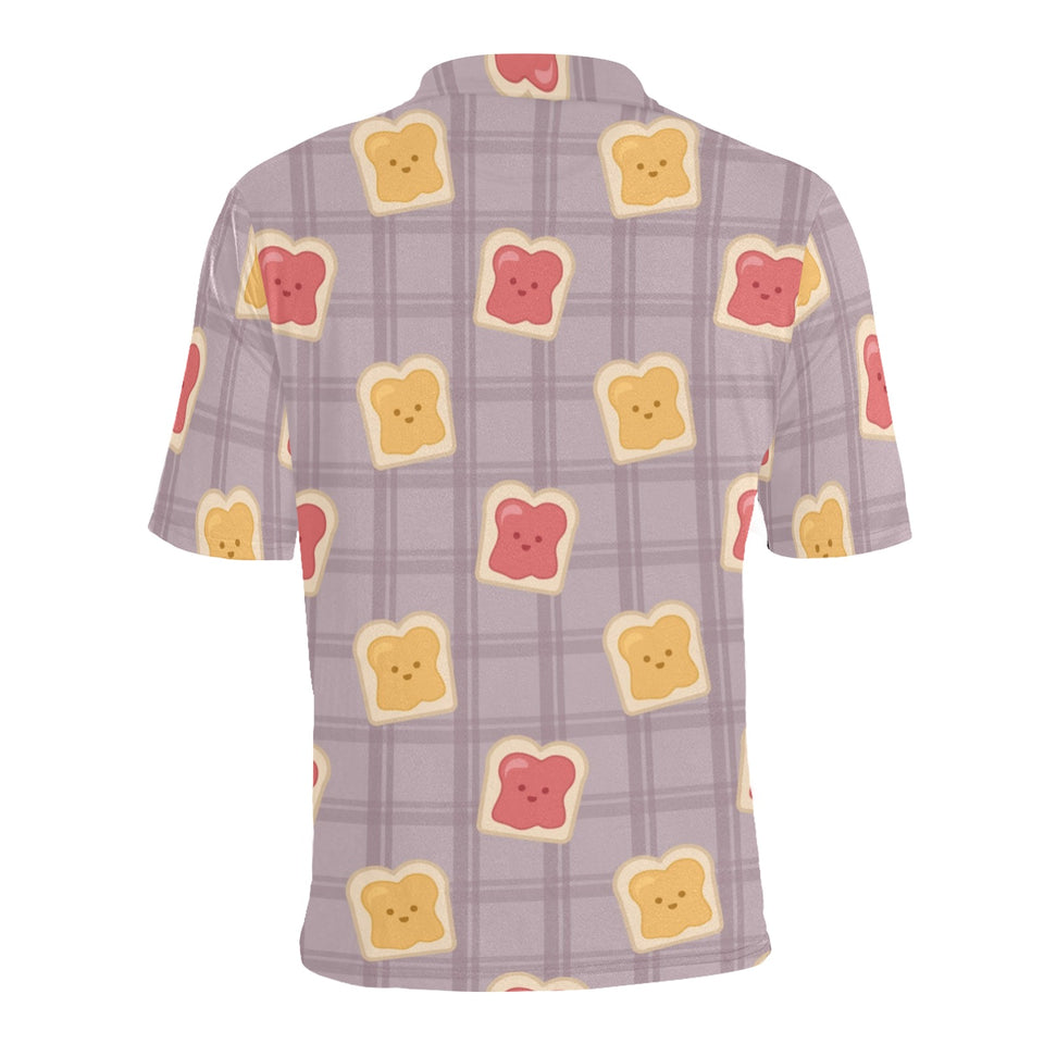 Bread Toast Pattern Print Design 05 Men's All Over Print Polo Shirt