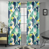 Toucan tropical leaves design pattern Gauze Curtain