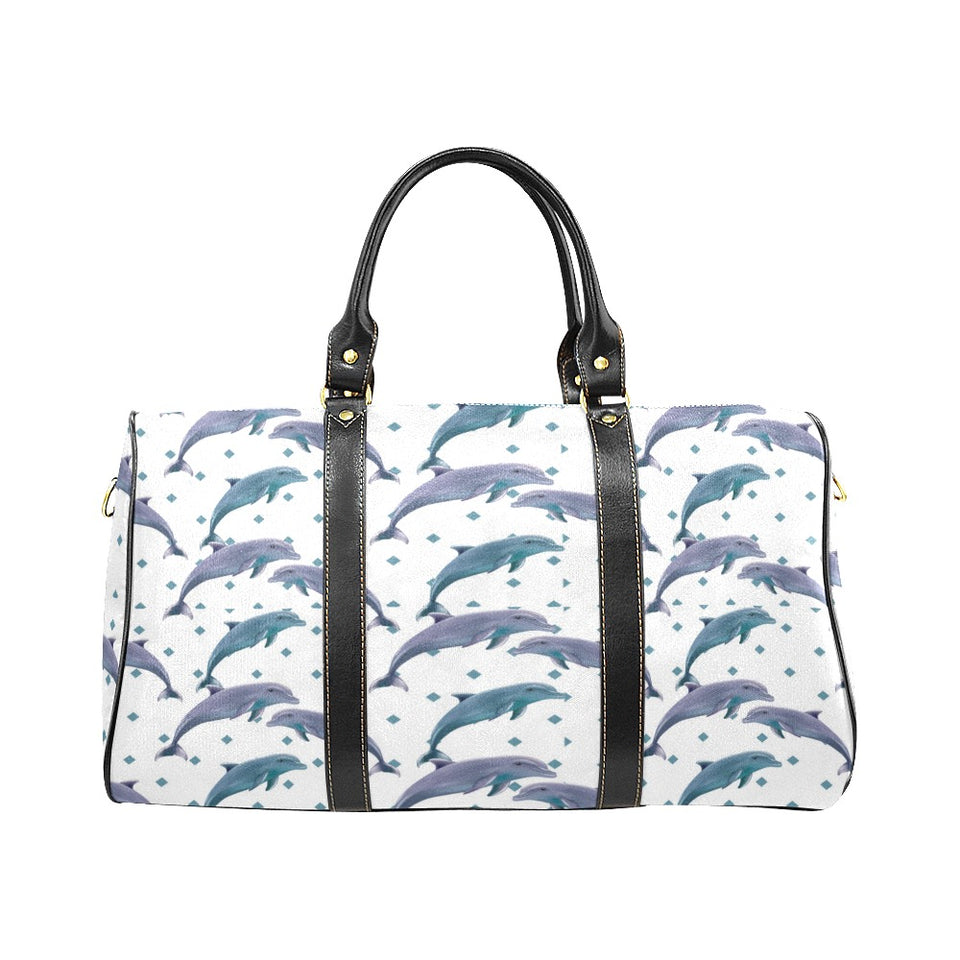 Dolphins pattern dotted background Travel Bag