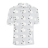 Bull Terrier Pattern Print Design 01 Men's All Over Print Polo Shirt