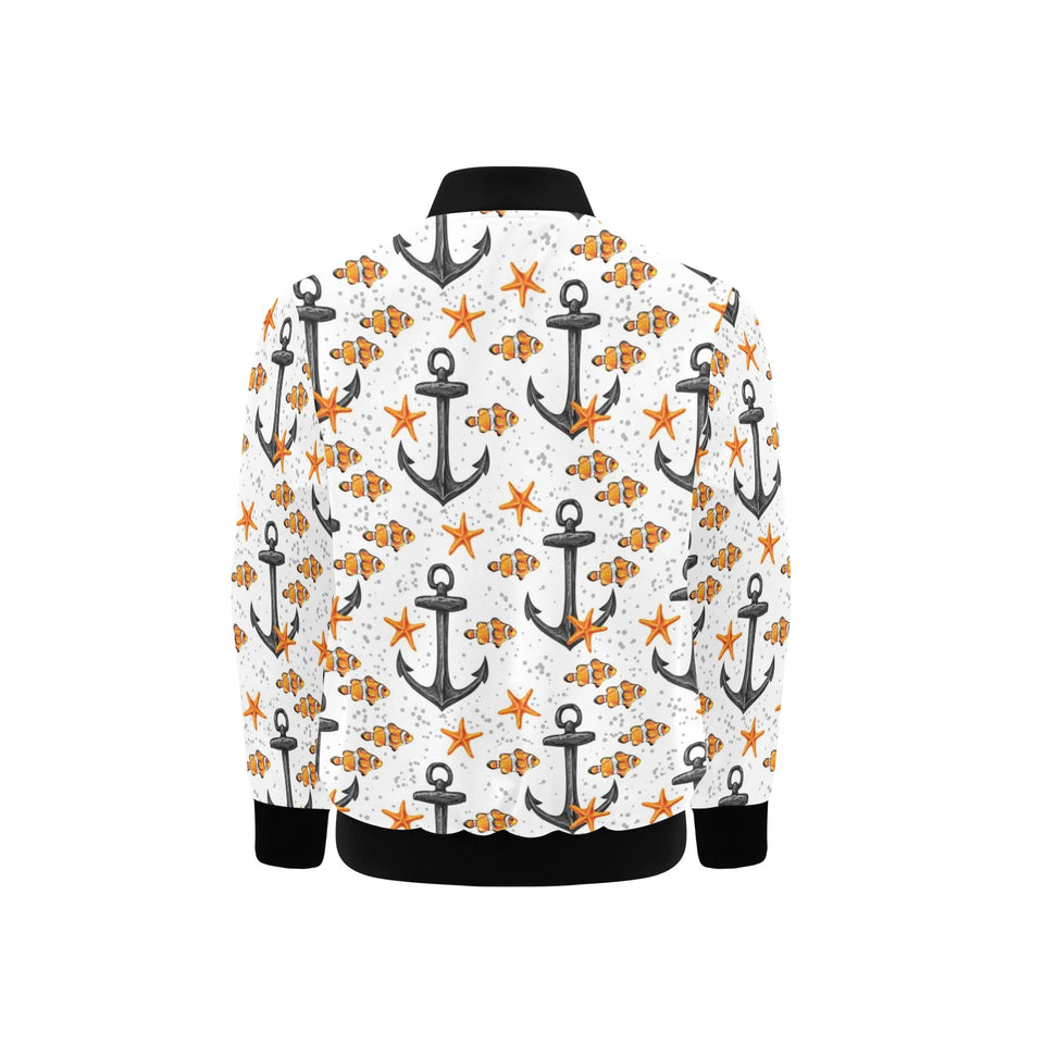 Clown Fish Pattern Print Design 02 Kids' Boys' Girls' Bomber Jacket