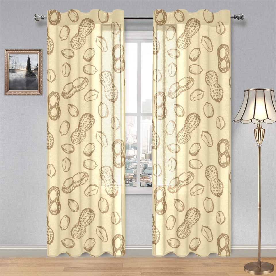 hand drawn peanuts pattern Gauze Curtain