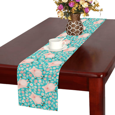 Pig Pattern Print Design 01 Table Runner