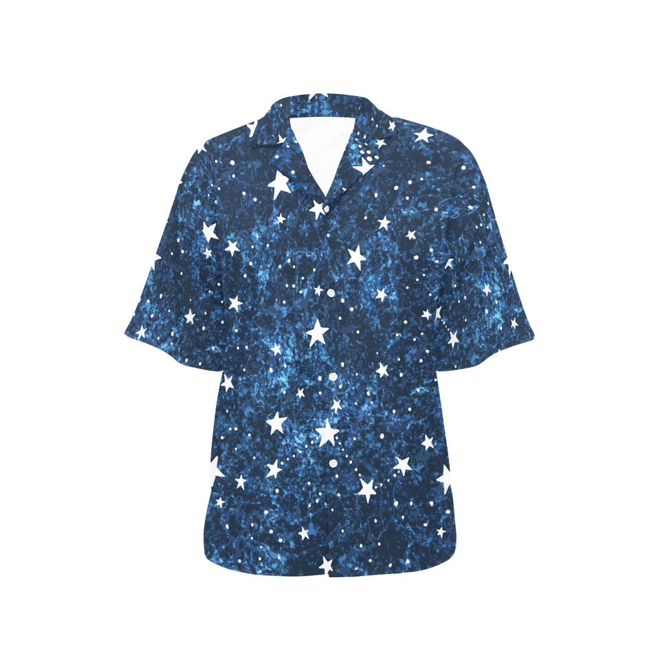 Night sky star pattern Women's All Over Print Hawaiian Shirt