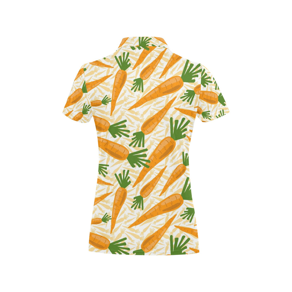 Carrot Pattern Print Design 01 Women's All Over Print Polo Shirt