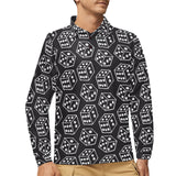 Dice Pattern Print Design 01 Men's Long Sleeve Polo Shirt