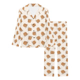 Pancake Pattern Print Design 01 Women's Long Pajama Set