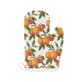 Oranges pattern background Heat Resistant Oven Mitts