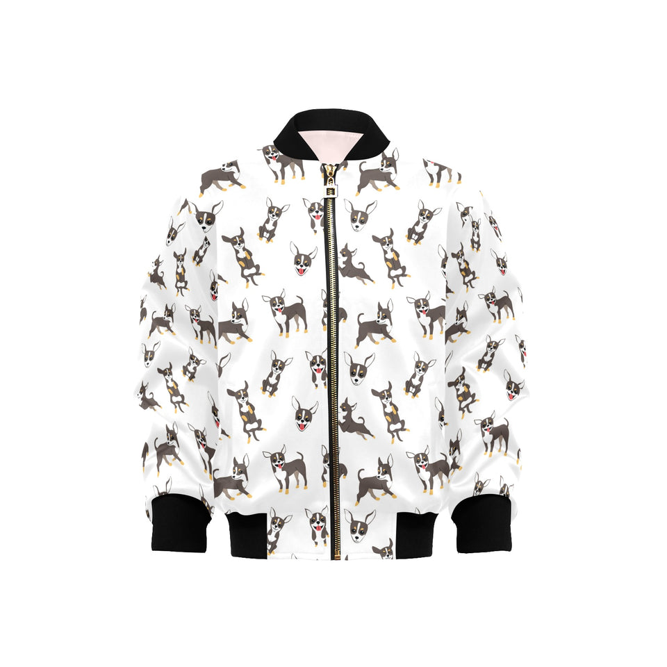 Chihuahua dog pattern Kids' Boys' Girls' Bomber Jacket