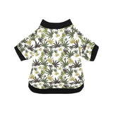 Canabis Marijuana Weed Pattern Print Design 05 All Over Print Pet Dog Round Neck Fuzzy Shirt