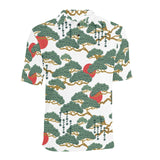 Bonsai red sun japanese pattern Men's All Over Print Polo Shirt