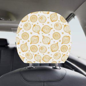 hand drawn onion pattern Car Headrest Cover