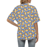 Guinea Pig Pattern Print Design 02 Women's All Over Print Hawaiian Shirt