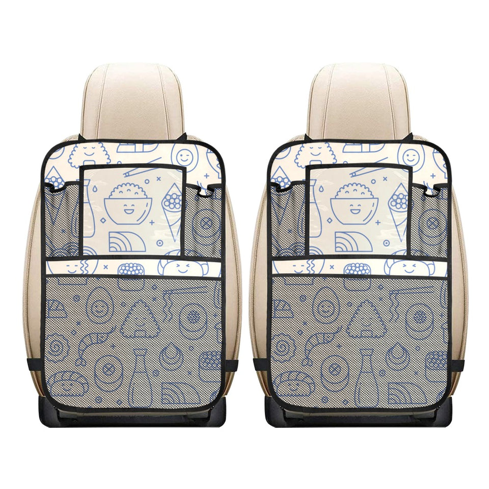 Cute sushi icon pattern Car Seat Back Organizer