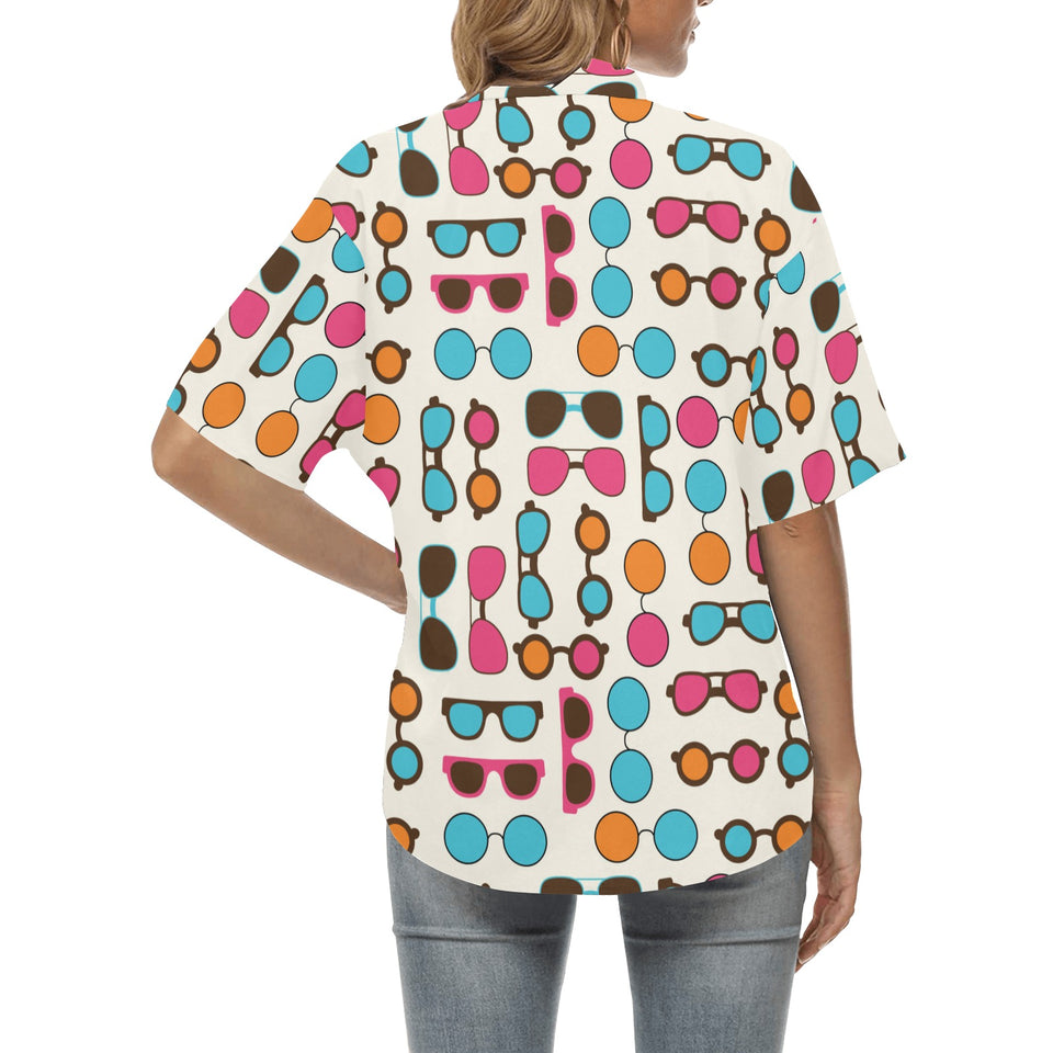 Sun Glasses Pattern Print Design 03 Women's All Over Print Hawaiian Shirt
