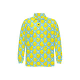 Duck Pattern Print Design 03 Men's Long Sleeve Polo Shirt