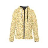 Popcorn Pattern Print Design 04 Women's Padded Hooded Jacket