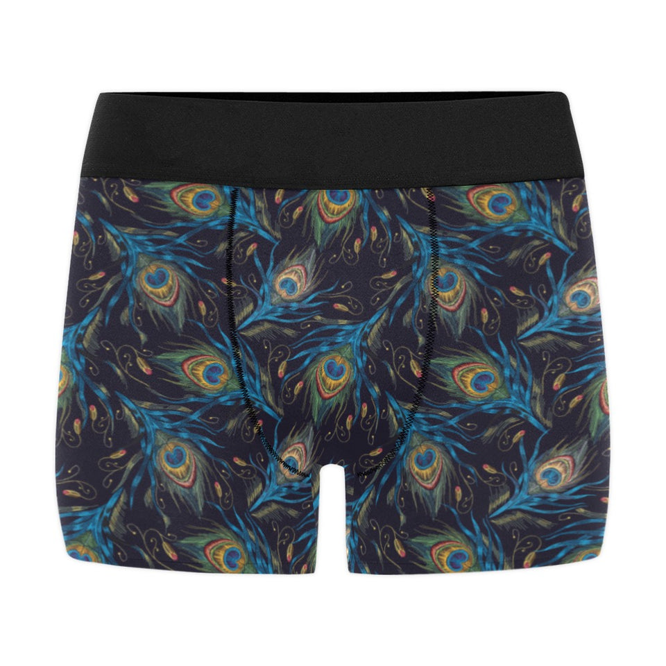 Beautiful peacock feather pattern Men's All Over Print Boxer Briefs Men's Underwear