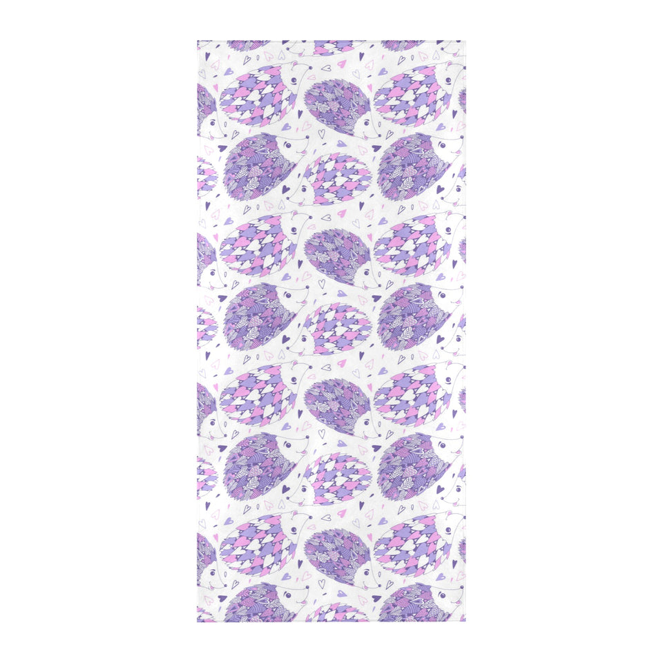 Hedgehog Pattern Print Design 05 Beach Towel