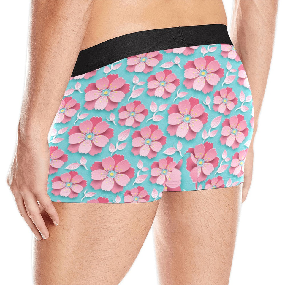 3D sakura cherry blossom pattern Men's All Over Print Boxer Briefs Men's Underwear