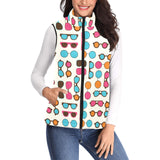 Sun Glasses Pattern Print Design 03 Women's Padded Vest