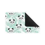 Panda pattern tropical leaves background Doormat