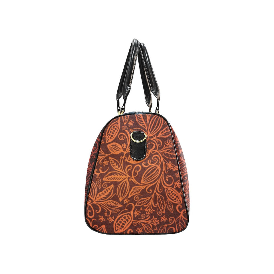 cacao beans tribal polynesian pattern Travel Bag