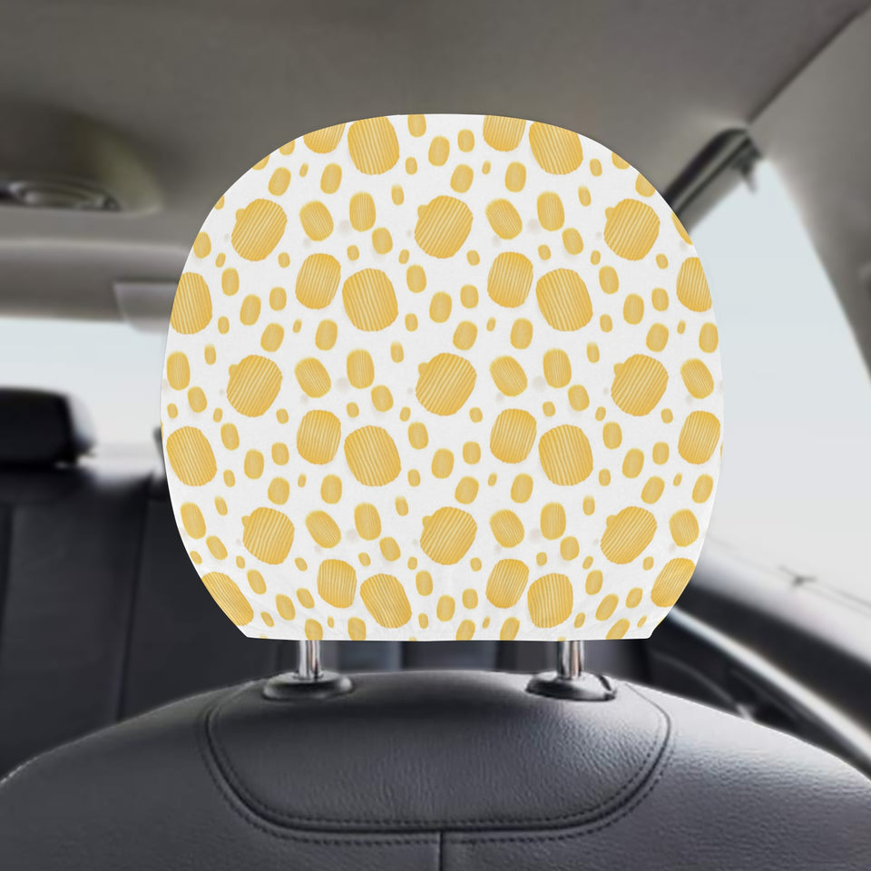 Potato Chips Pattern Print Design 03 Car Headrest Cover