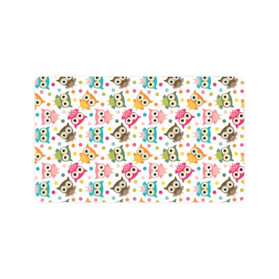 Color cute owl pattern Doormat
