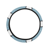 Cute penguin christmas snow pattern Car Steering Wheel Cover