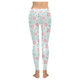 Clock time pattern blackground Women's Legging Fulfilled In US