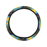 Colorful parrot flower pattern Car Steering Wheel Cover