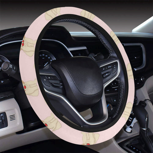 Golden Retriever Pattern Print Design 02 Car Steering Wheel Cover