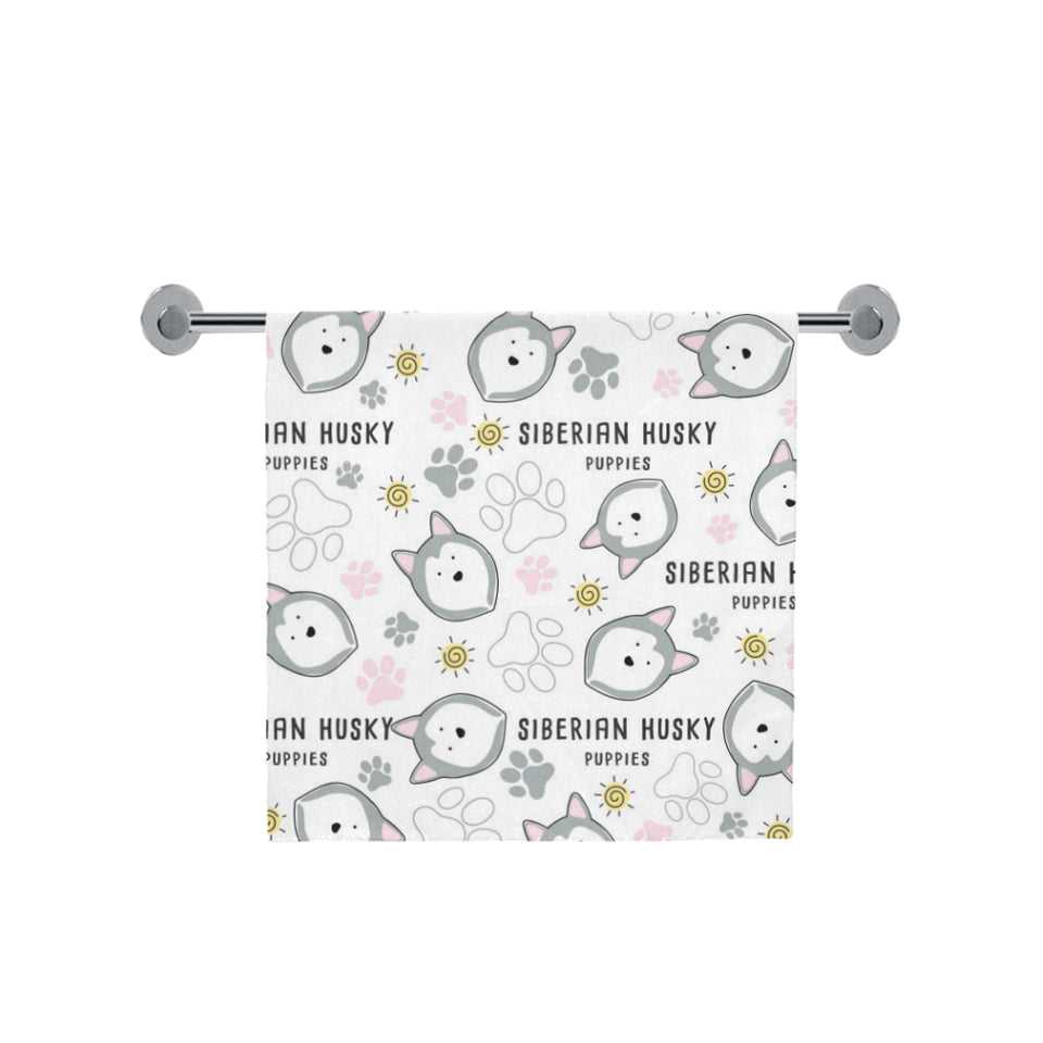 Siberian Husky design pattern Bath Towel