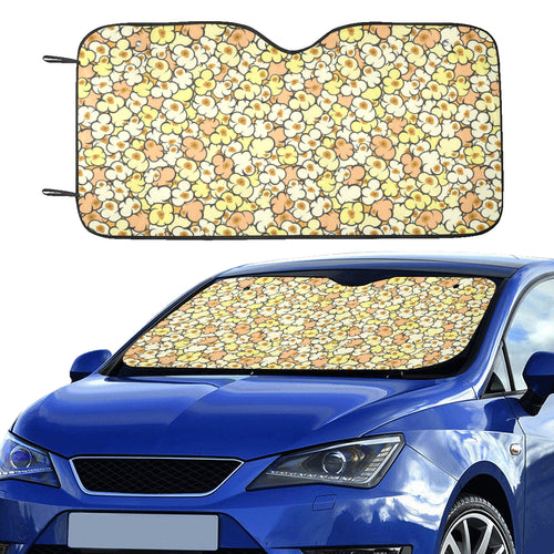 Popcorn Pattern Print Design 03 Car Sun Shade