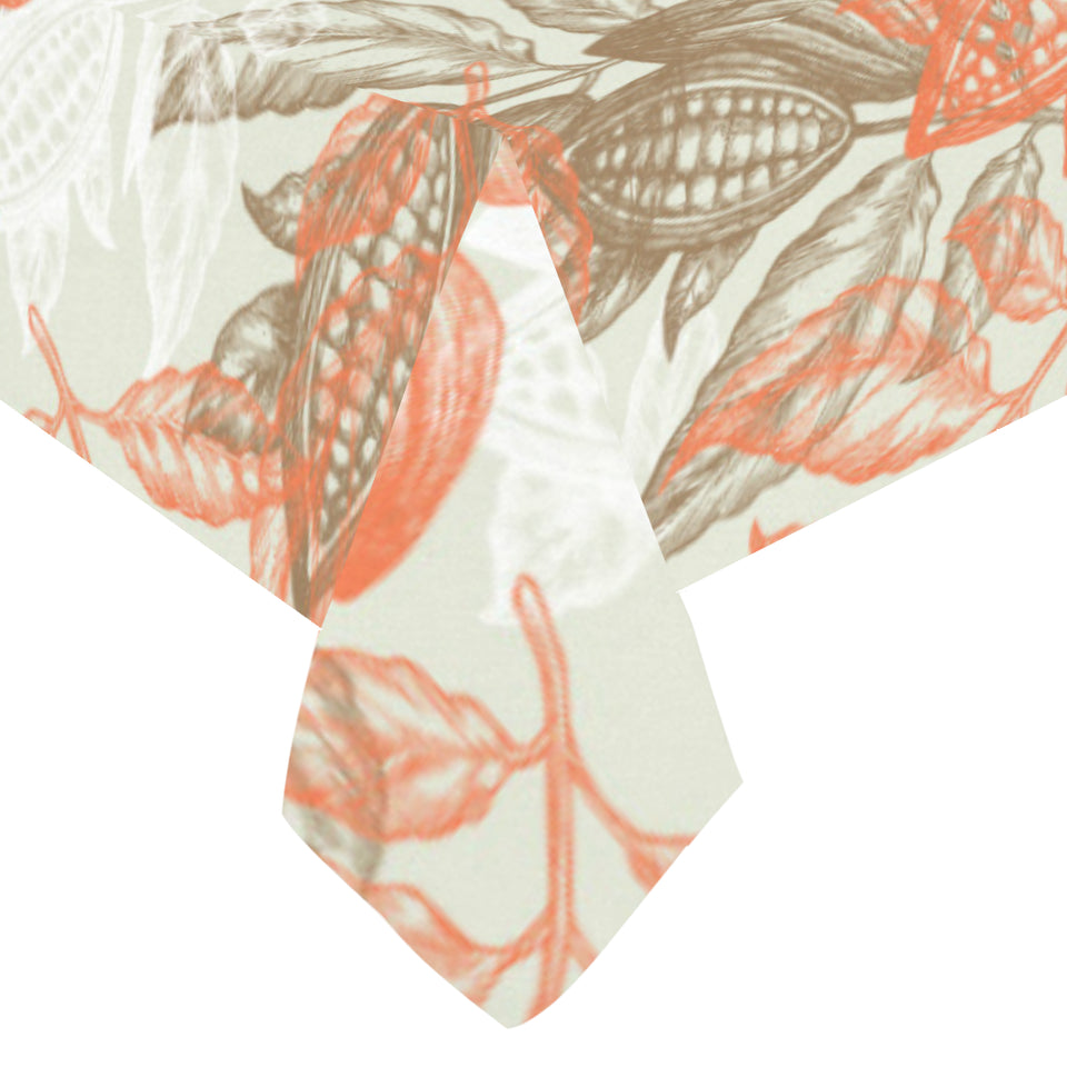 Cocoa beans Cocoa tree pattern Tablecloth
