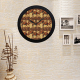 Camel polynesian tribal design pattern Elegant Black Wall Clock