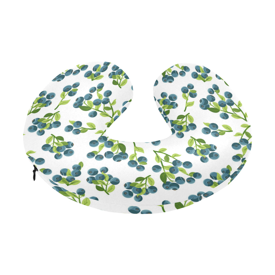 blueberry white background U-Shaped Travel Neck Pillow
