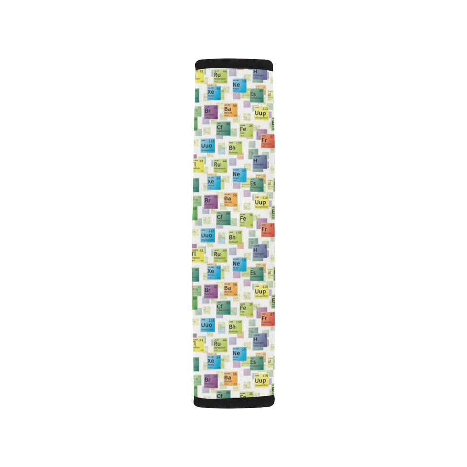 Chemistry Periodic Table Pattern Print Design 05 Car Seat Belt Cover