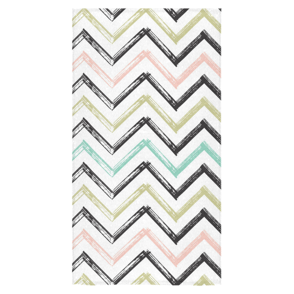 zigzag chevron paint pattern Bath Towel