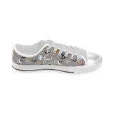 Halloween design pattern Men's Low Top Shoes White