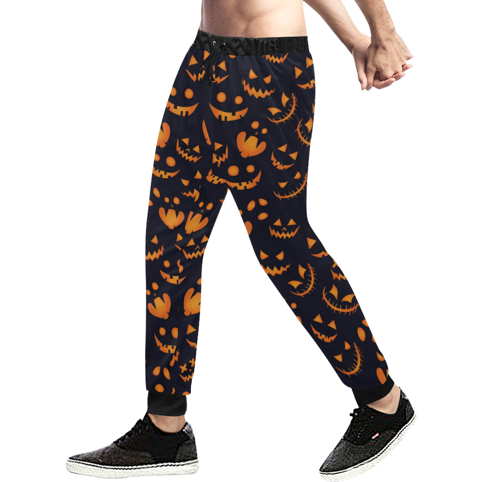 Halloween pattern Pumpkin background Unisex Casual Sweatpants