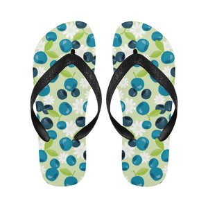 blueberry flower pattern Unisex Flip Flops