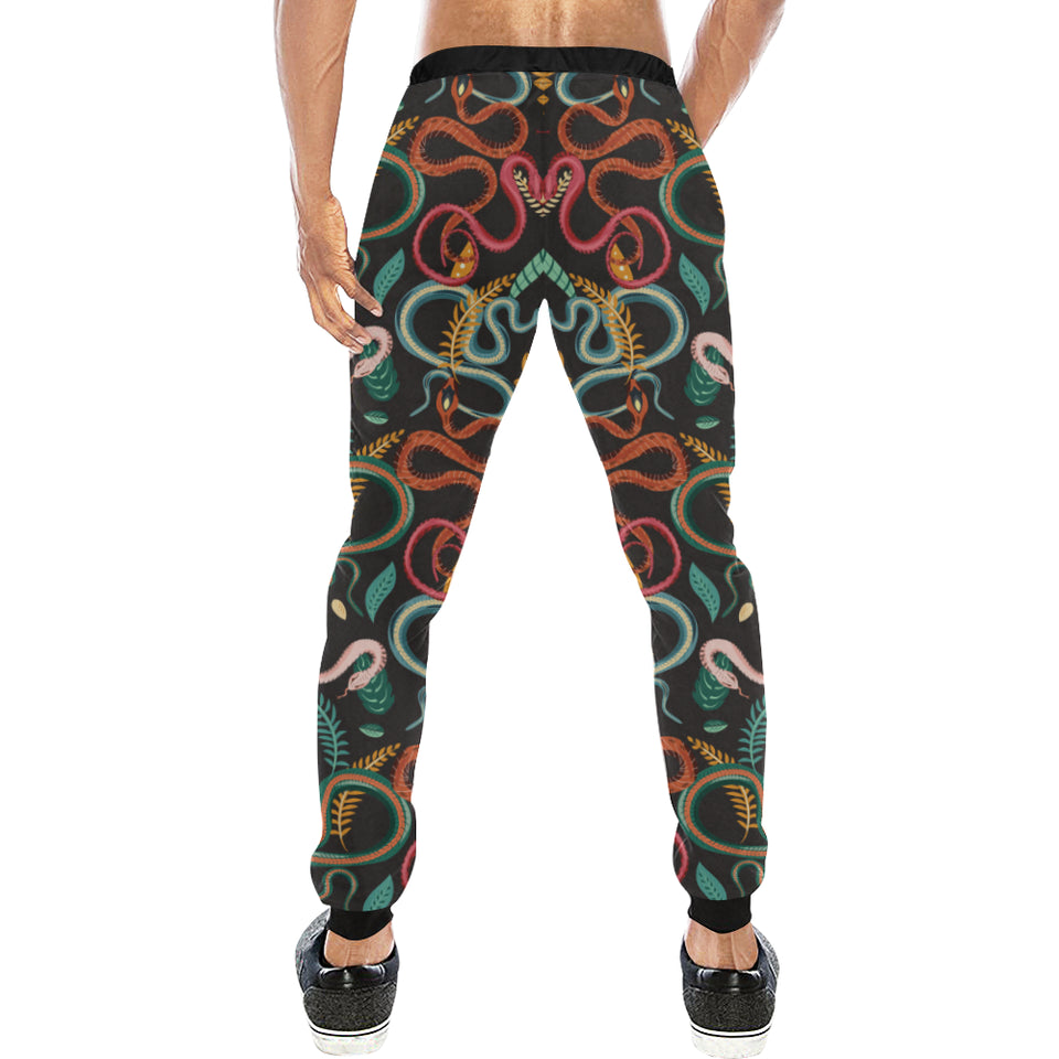 Colorful snake plant pattern Unisex Casual Sweatpants